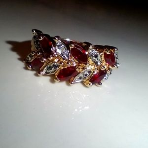 Gold Plated 925 Ruby ring